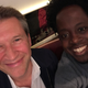 Nigel Hurst, CEO of Saatchi Gallery, and author Rich Benjamin snap a selfie.